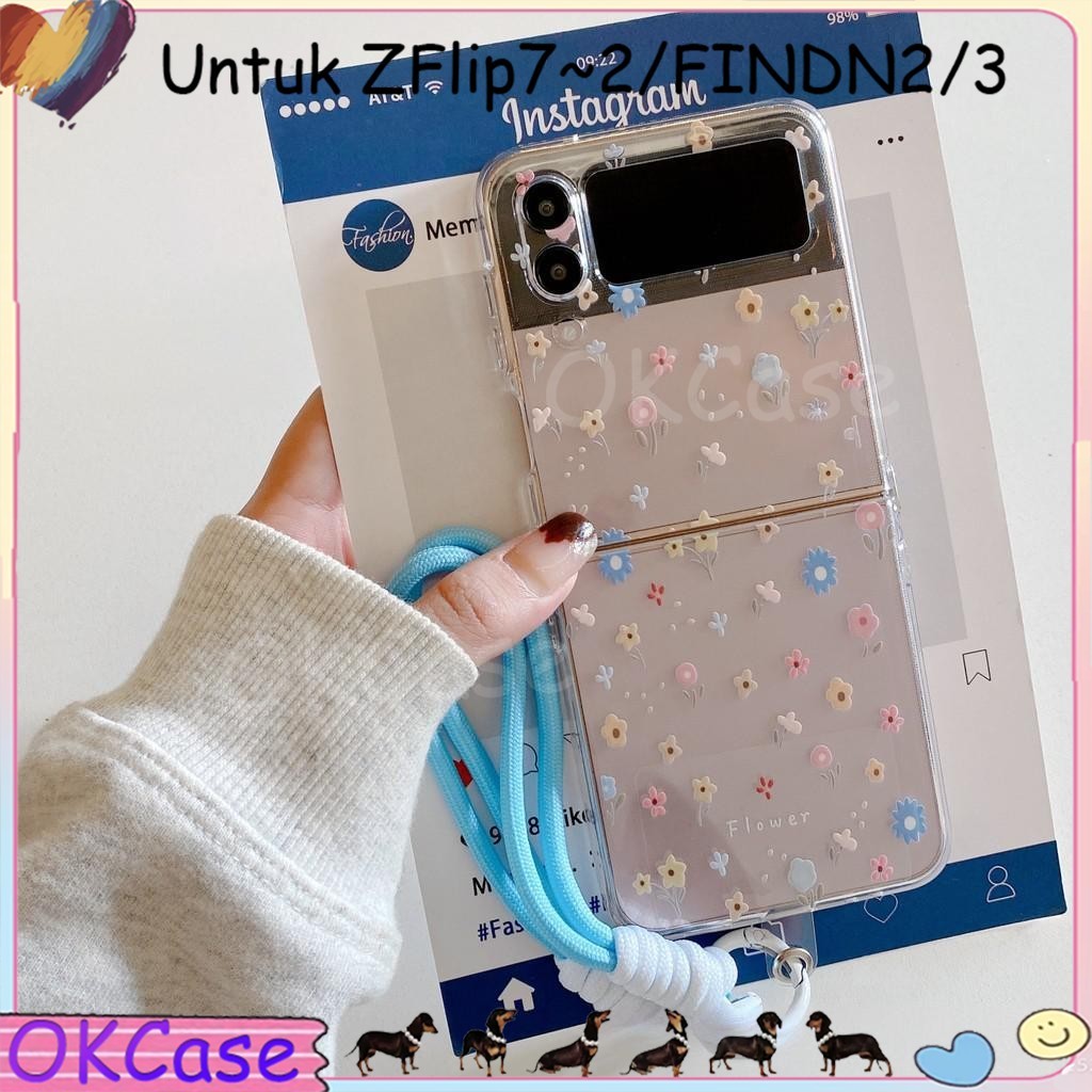 Casing HP Lipat Samsung Z Flip & OPPO N Flip Aesthetic Elegan | Z Flip 7 6 5 4 3 2 F7070 F711 W23 W2
