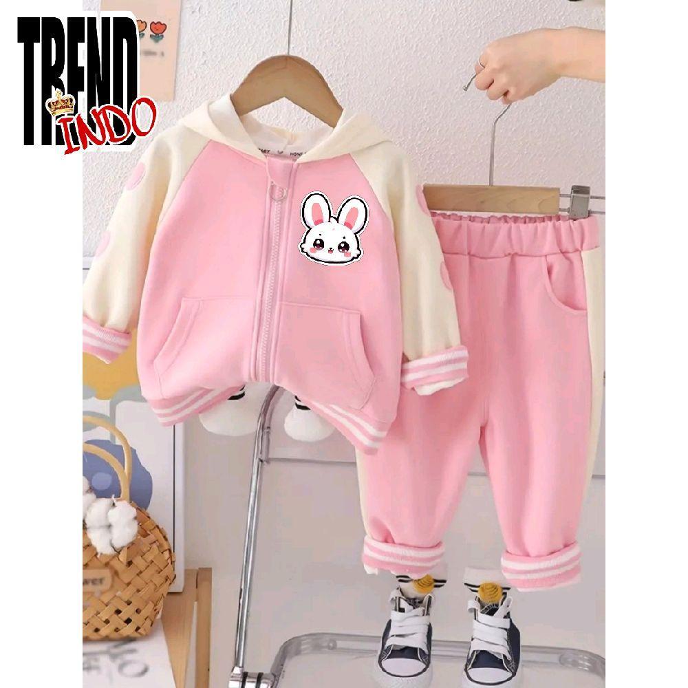 Setelan Jaket + Celana Jogger Anak Cewek Cowok Usia 1 - 15 Tahun Setelan Jaket Raglan + Celana Train