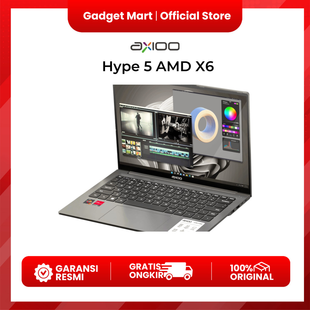 Laptop AXIOO HYPE 5 AMD-X6 R5 - Garansi Resmi