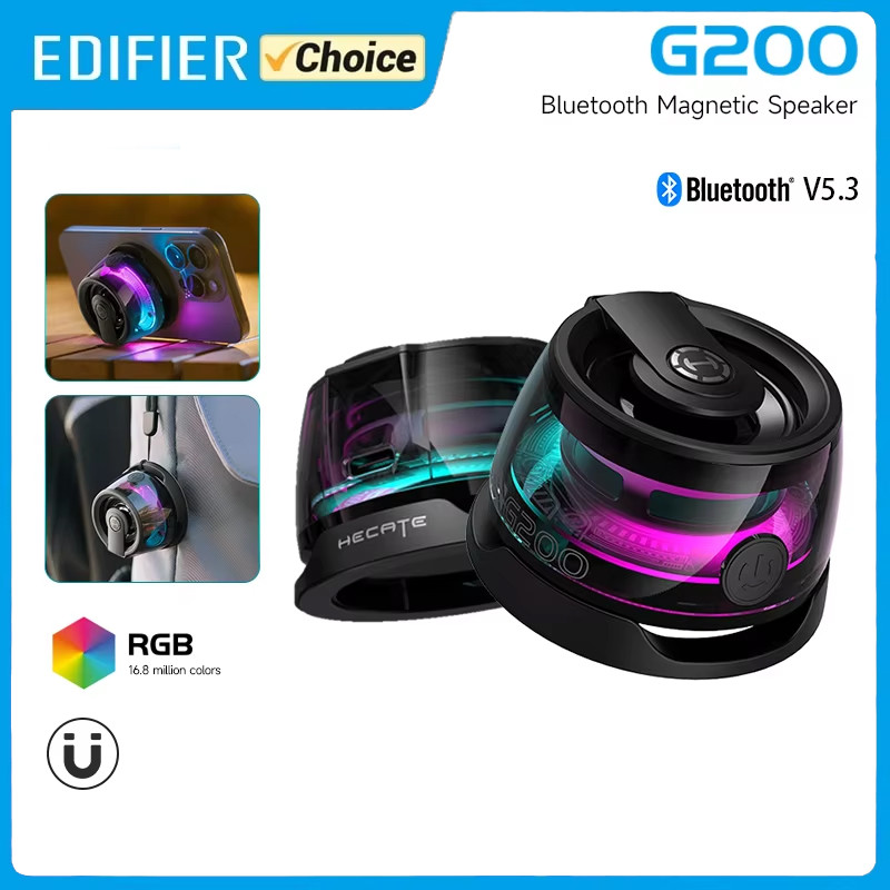 Efier Portable Bluetooth Speaker HECATE G200 RGB Lighting Magnetic Speaker BT5.3 Mini Sound Box 7 Ho