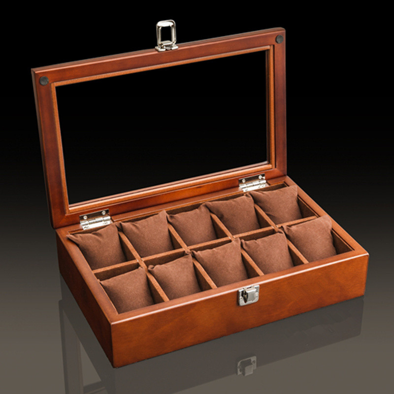 2025 Wood Watch Box Case Wooden Watch Storage Box Luxury Wristwatch Holder New Womens Watch Box