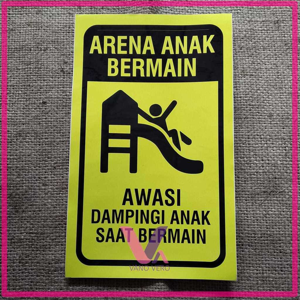 STIKER BERMAIN ANAK - STIKER KESELLAMATAN - STIKER AWASI ANAK BERMAIN