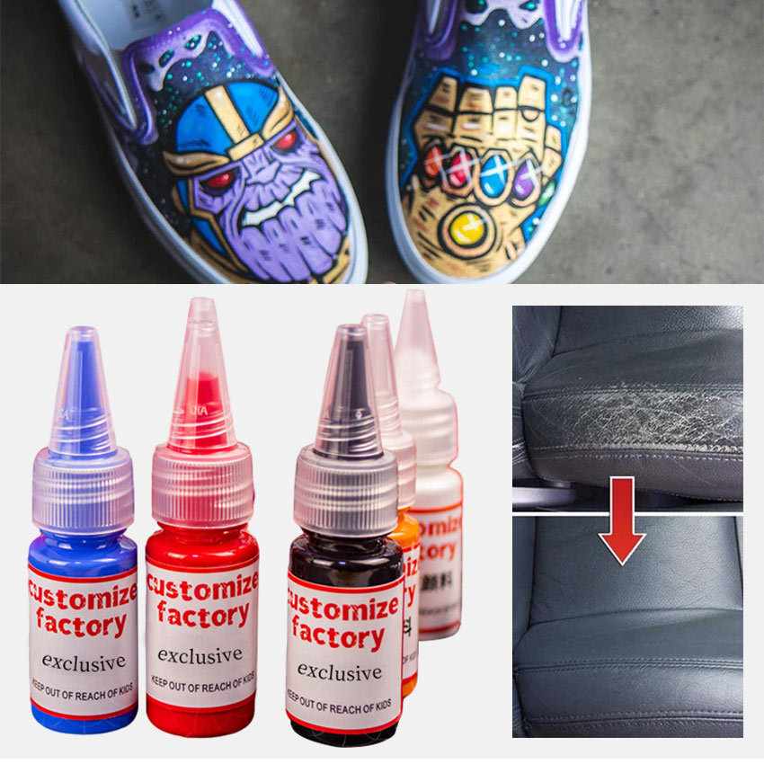 Cat Sepatu Kulit Akrilik – Import 12.5ml, Pigmen Pengubah Warna, Cocok untuk Sepatu Kets & Tas Kulit