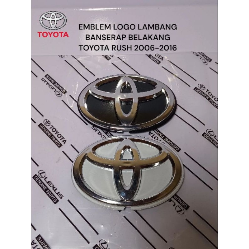 EMBLEM LOGO LAMBANG BELAKANG BAN SERAP TOYOTA RUSH ORIGINAL
