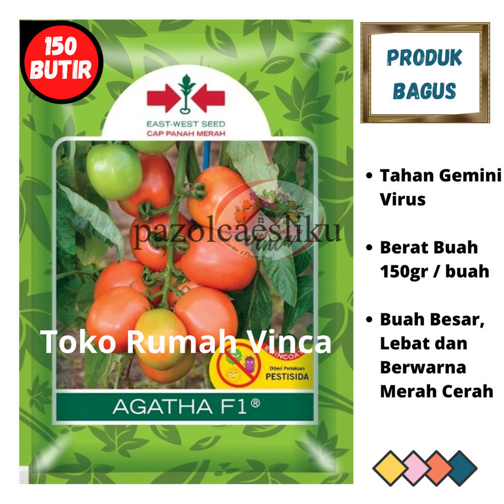 Benih Bibit Tomat Buah Super Besar AGATHA F1 150 Biji Cap Panah Merah pazolcaesliku