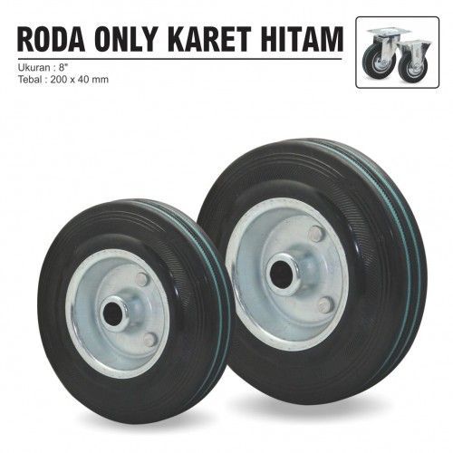 Roda Troli 4" Wheel Only Roda Karet Etalase Gerobak 4 inch