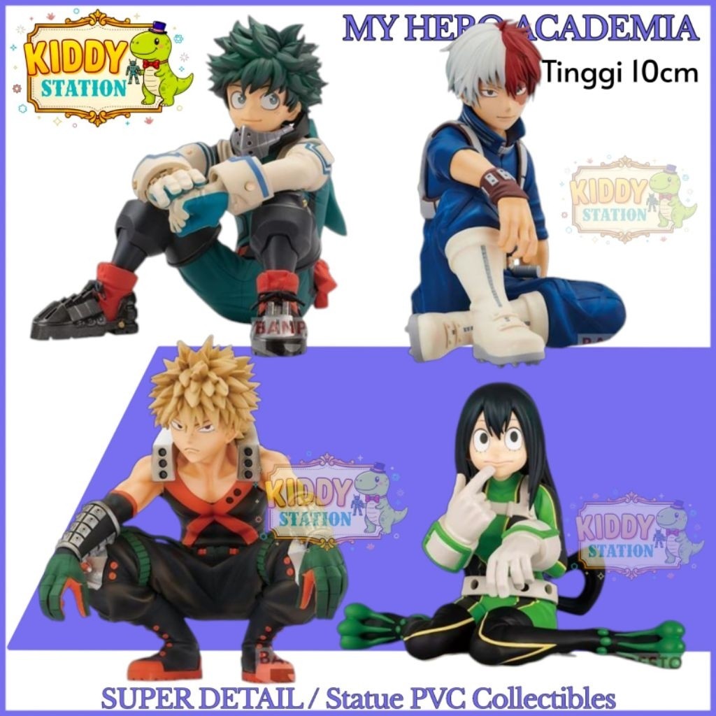 TERBARU Action Figures My Hero Academia Break Time Collection Tinggi 10cm Izuku Midoriya / Katsuki B