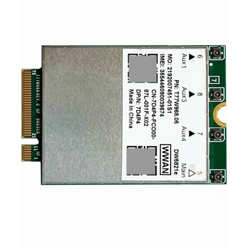 T77W968 For Dell DW5821e LTE Cat16 GNSS 5G WWAN Card Module Lattitude 5420 5424 7424 Rugged Latitude