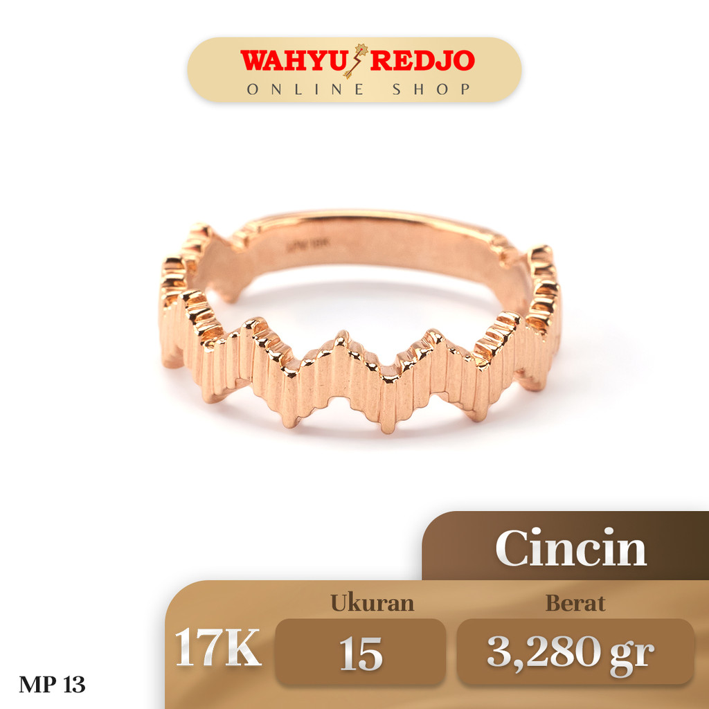 Cincin Emas Rose Gold Kadar 17K Wahyu Redjo CC-17K-28949157-PMR