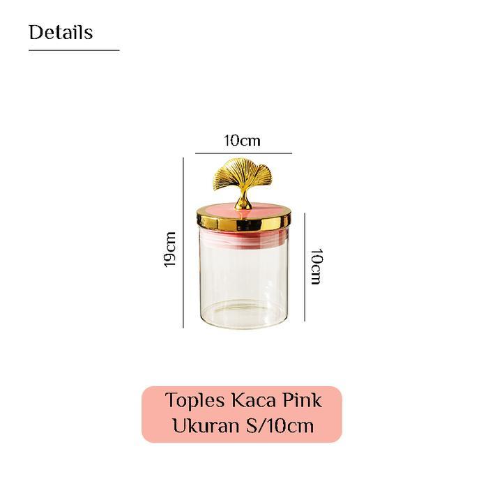 HCSTORE TOPLES LEBARAN PREMIUM BUNGA GOLD BOTOL KACA TUTUP KERAMIK KEDAP UDARA SERBAGUNA JAR HAMPERS