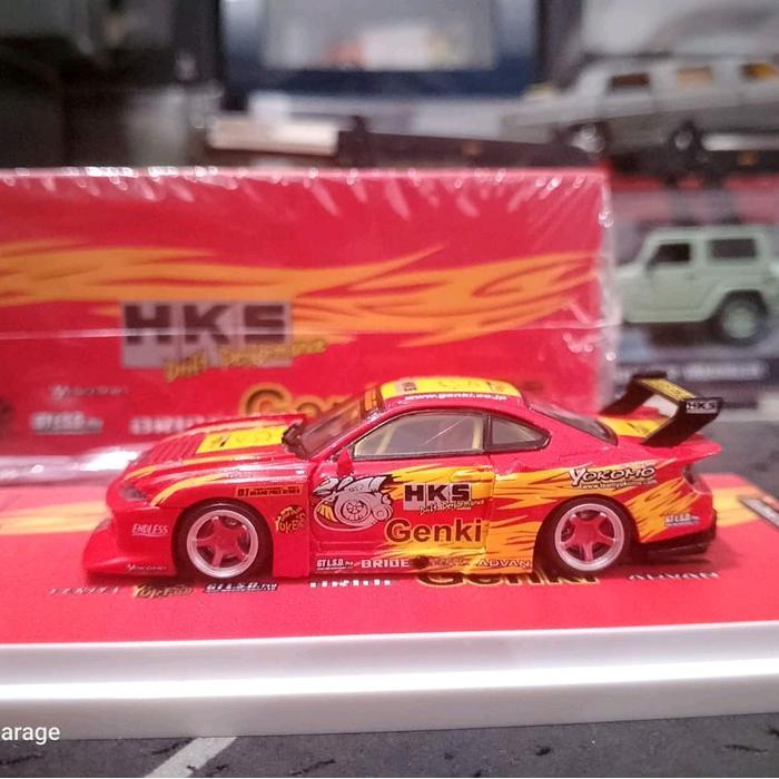 Diecast Supcar Nissan Silvia S15 HKS Genki RESTRO