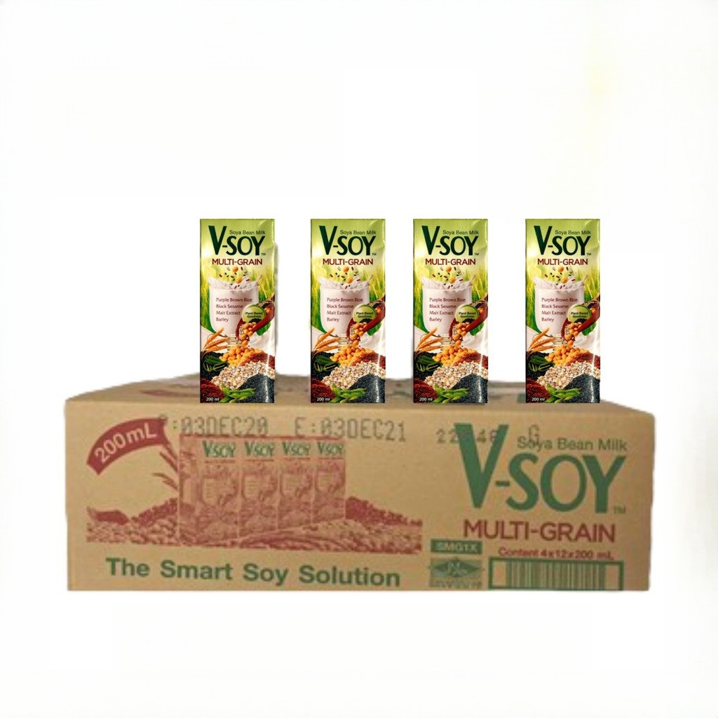 Vsoy Multigrain 200ml Susu Kedelai Multigrain Impor 1 Dus Sehat Alami Untuk Setiap Hari.