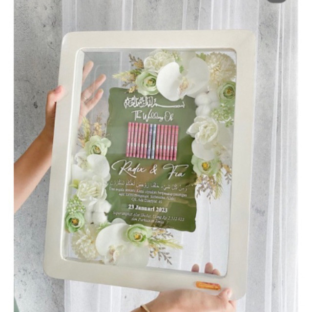 custome MAHAR AKRILIK/ MAHAR PERNIKAHAN / MAHAR NIKAH / MAHAR ANGGREK / MAHAR BINGKAI