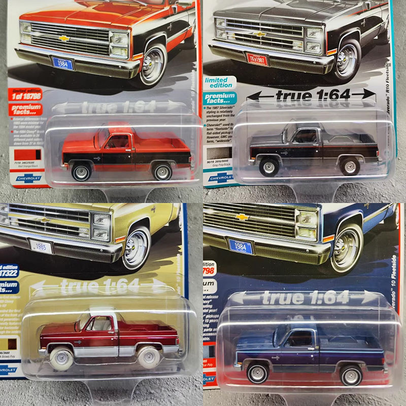 ecast AW 1/64 Scale World Car 1984 evrolet Pickup Alloy Car Model Collectible Toy Gift Souvenir spla