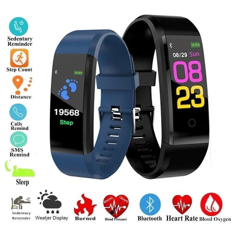 New Smart Band BloodOxygen Blood Pressure Heart Rate Monitoring Waterproof Monitor Fitness Smartband