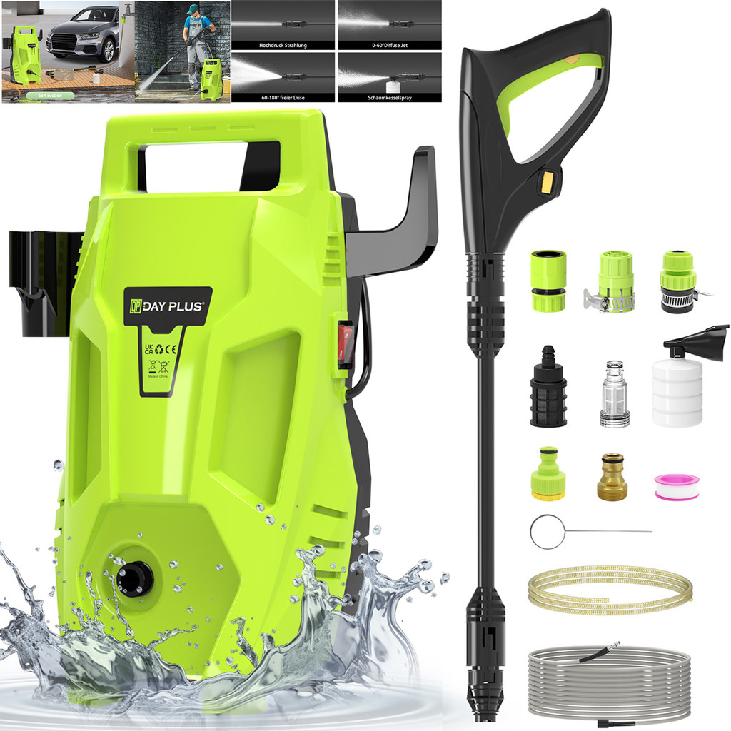 Washer Cleaner, Multi-IN-1 Jet Nozzle, Portable Electric Jet Washer