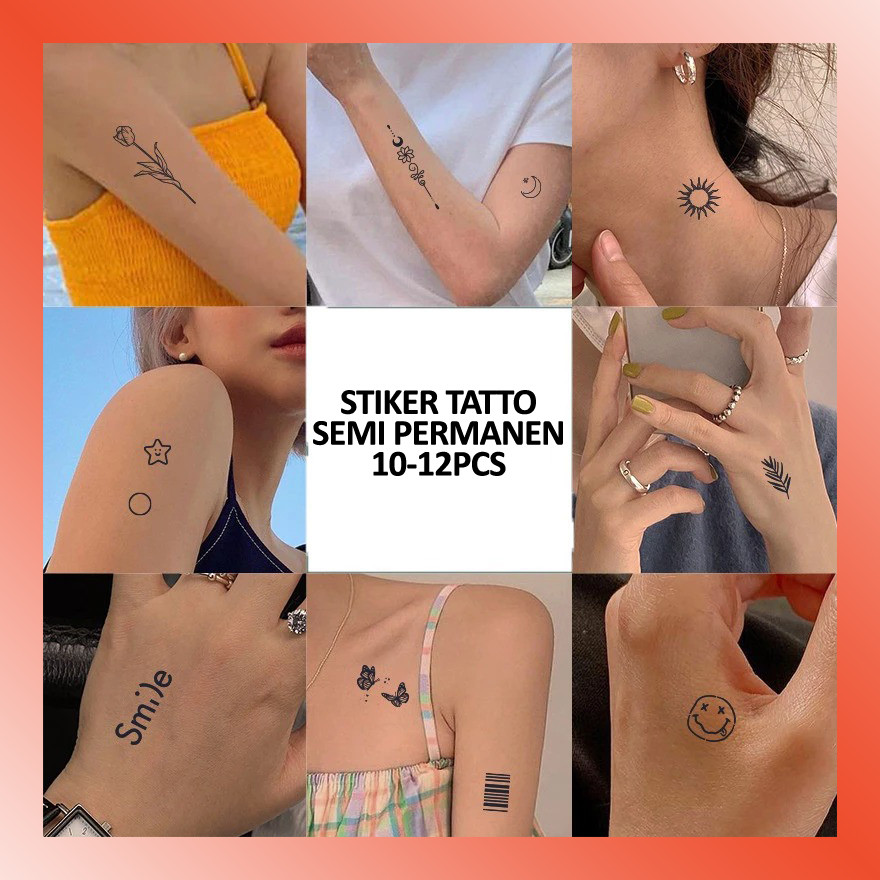 LAMMORO > TS79 Stiker Tato Temporer Semi Permanen Kecil Mini Lucu Tatto Tattoo Bisa Hilang Sticker T