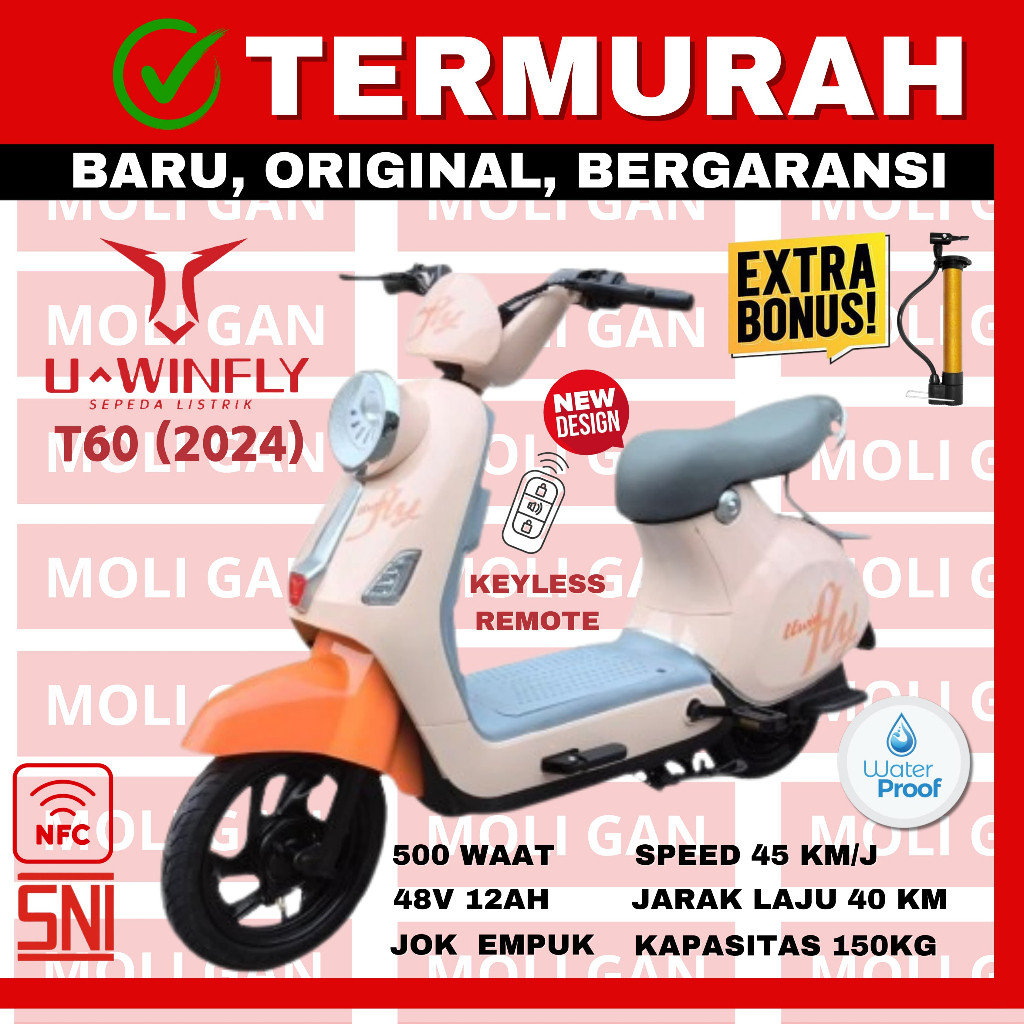 BIG SALE Sepeda Motor Listrik UWINFLY T60 Garansi Resmi