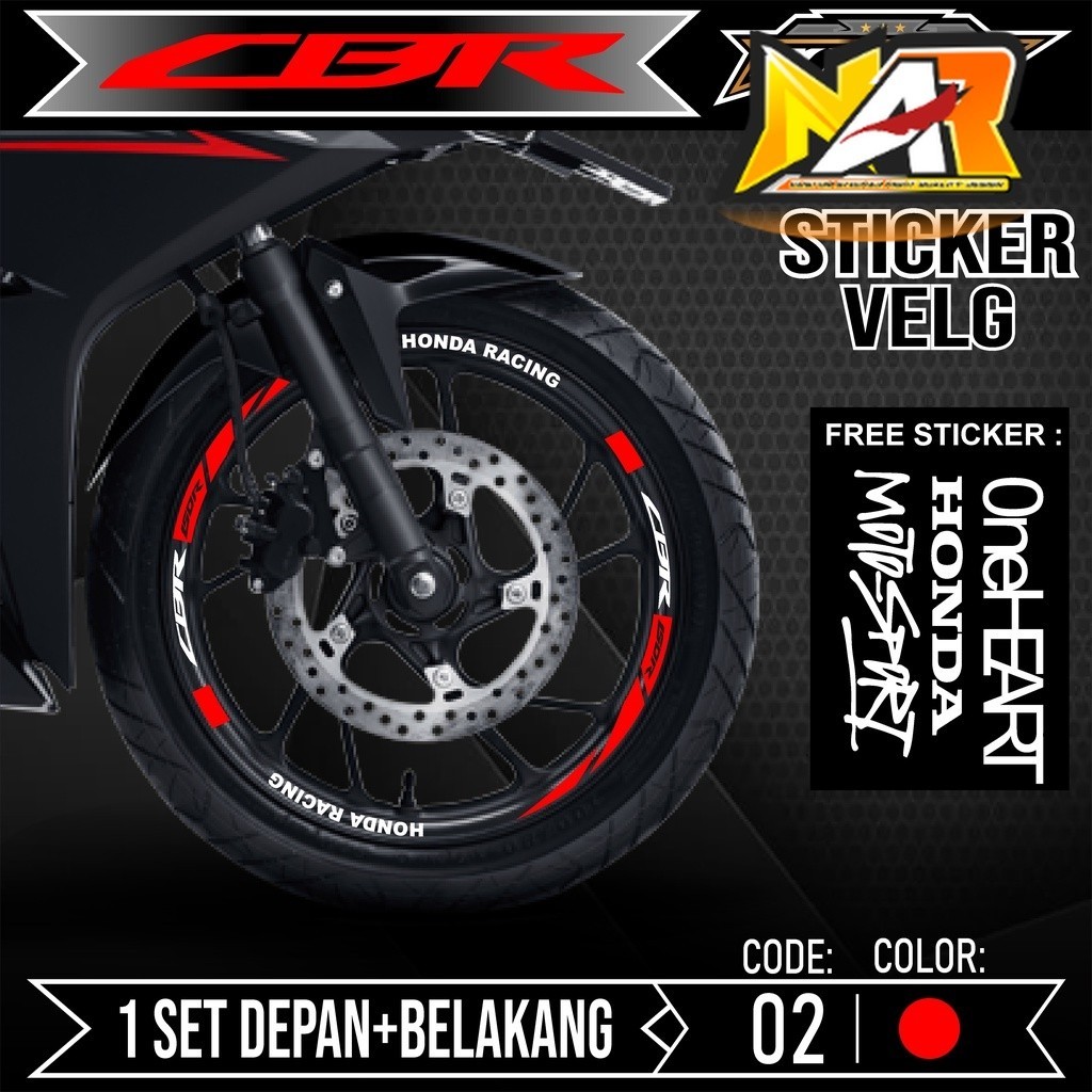 STICKER STIKER Cutting Velg CBR 150R - Aksesoris Stiker Cutting Sticker List Velg Motor Honda CBR150