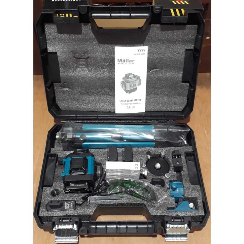 MOLLAR LASER LEVEL 5D 16 LINE - green laser levelling Siku Laser Waterpass Leveling Lantai & Tembok 