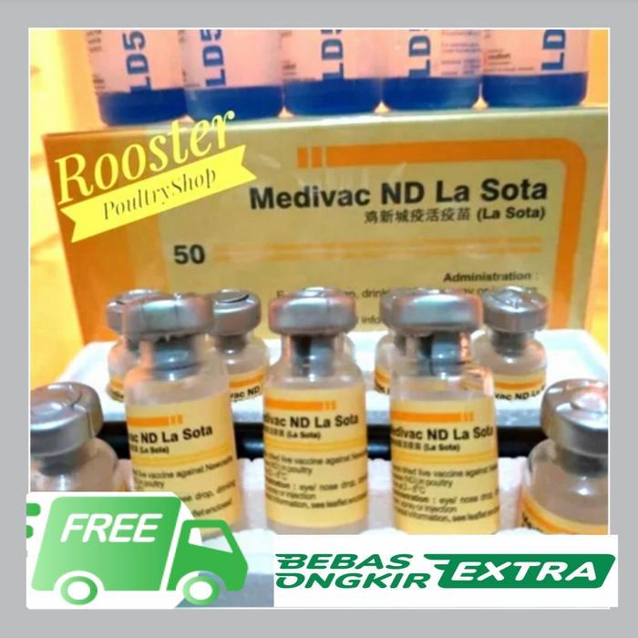 Bird.ID Vaksinasi Vaksin Ayam ND LASOTA 1 Dus isi 10 Botol