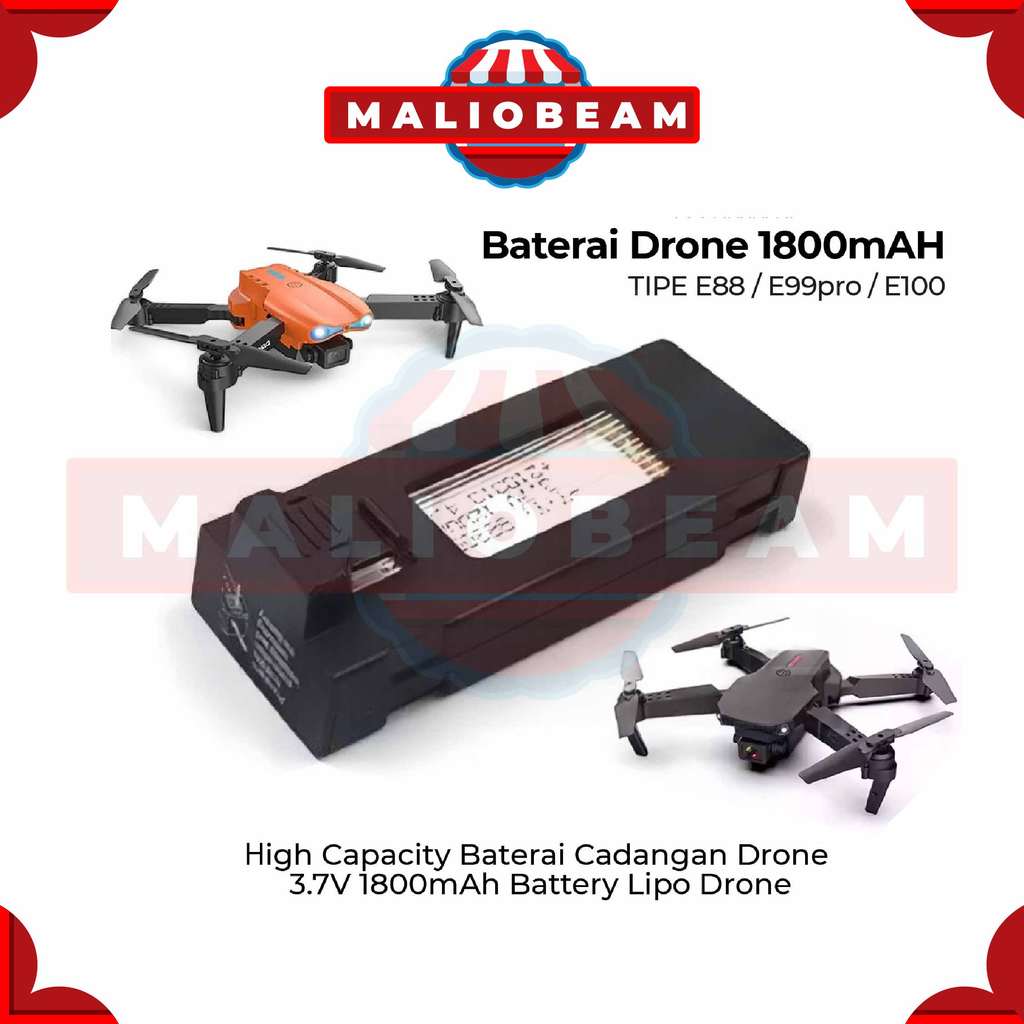 Baterai Drone E88 / E99pro / E100 Drone Battery 1800mAH