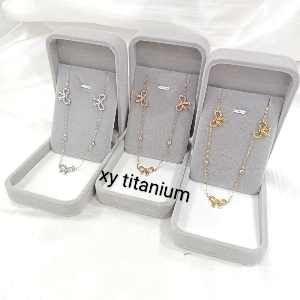 ARTZ kalung titanium fashion pita besar 3 Bahan Asli Titanium Anti Karat