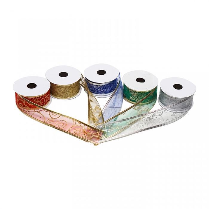 Pita Pohon Natal Roll Motif Natal 4cm - Pita Roll - Pita Meteran