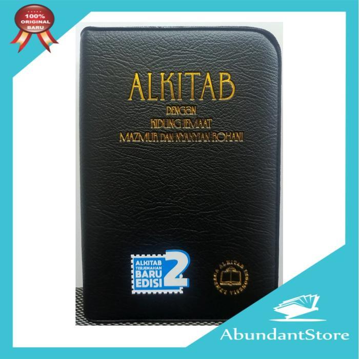 Alkitab Dengan Kidung Jemaat, Mazmur dan Nyanyian Rohani Ukuran BESAR Lansia Manula Sampul Kulit Res