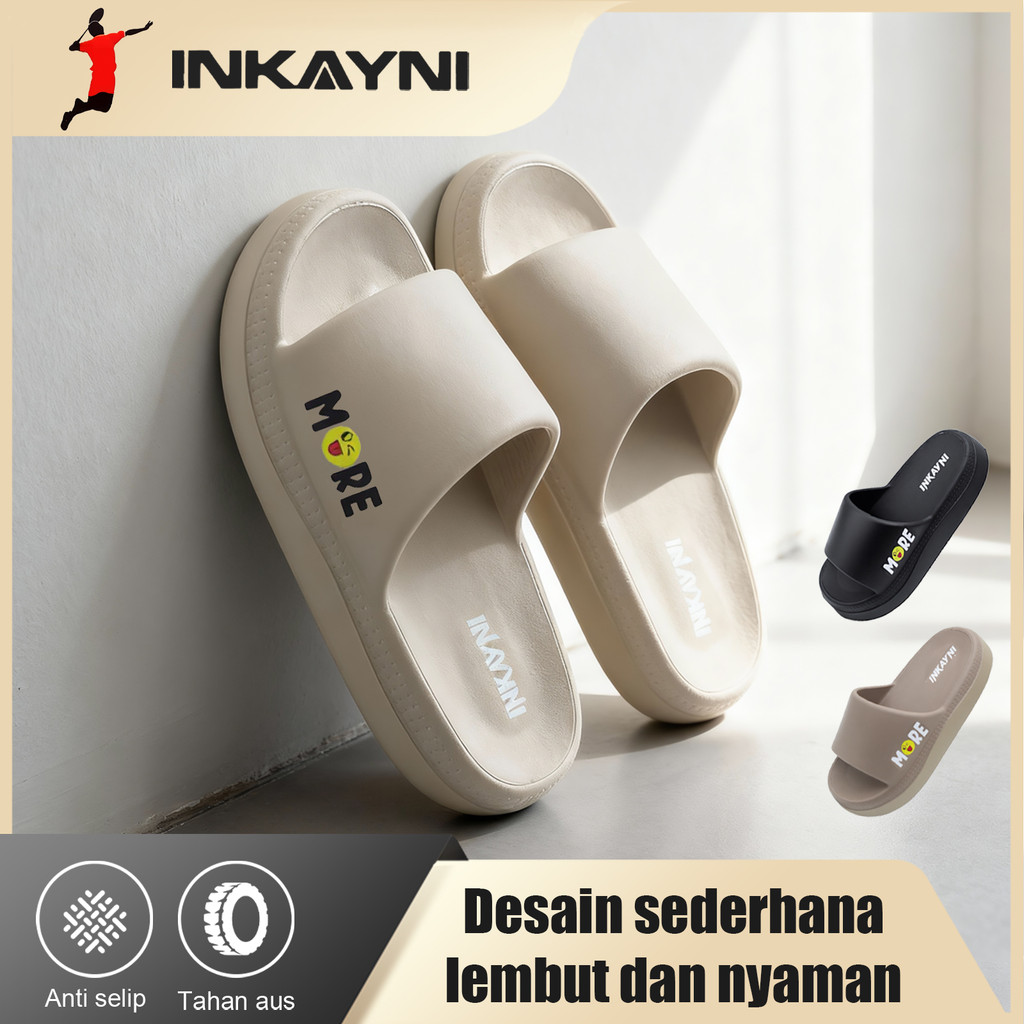 INKAYNI Sandal Pria Slop Karet Wanita Jelly Terbaru Sandal Wanita Terbaru Sandal Wanita Jelly Tinggi