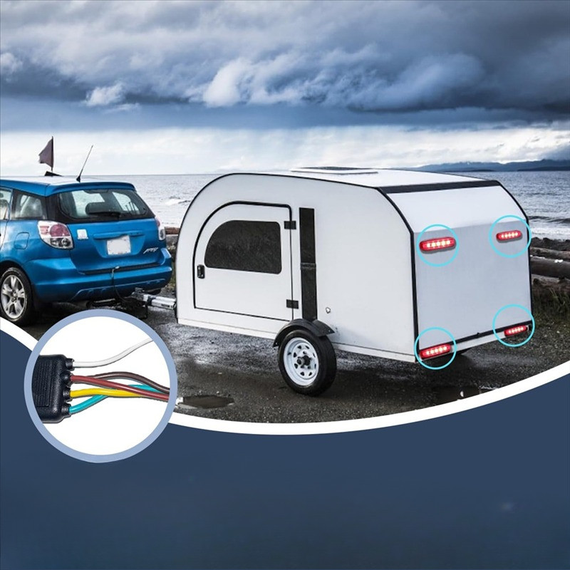 26FT Trailer Wiring Harness Kit, 4 Pin 5 Wire Trailer Wiring Harness, Boat Trailer Wiring Harness,Fl