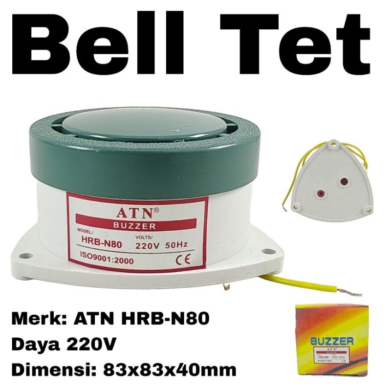 Bel Tet Bell Listrik 220v Buzzer ATN Alarm Sekolah Bel Istirahat