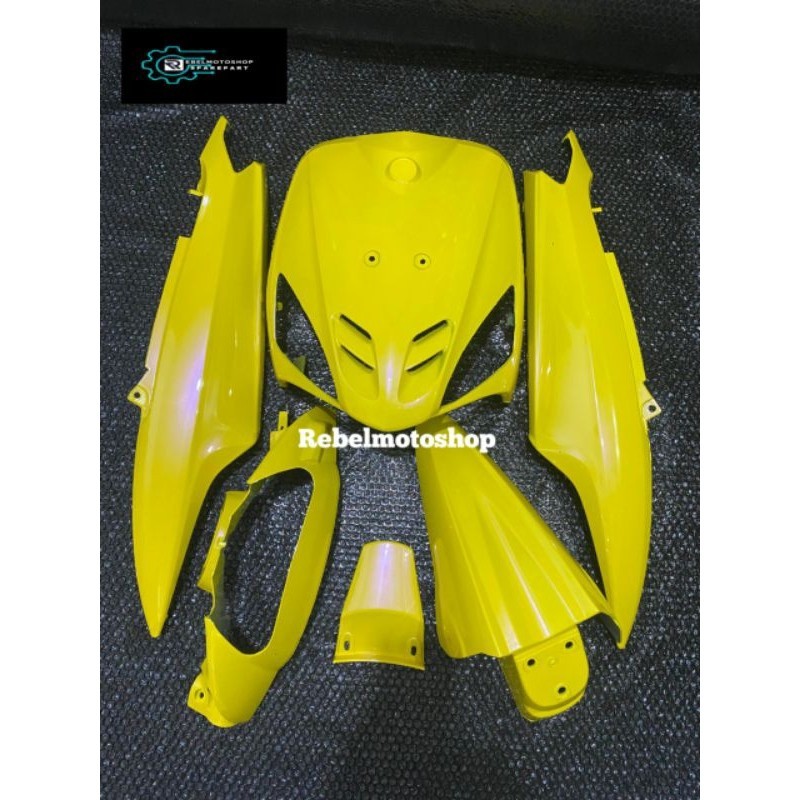 Cover full body Halus Yamaha mio sporty warna kuning lemon lembayung