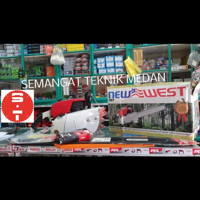 PROMO NW707 MESIN CHAINSAW CHAIN SAW GERGAJI POTONG KAYU 36 " NEW WEST 070