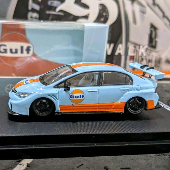 GND48 Diecast Time Micro TimeMicro Honda Civic Type R FD2 Gulf Livery Swap Velg