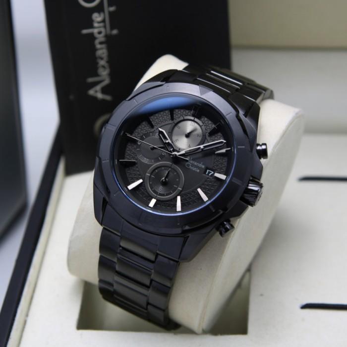 Jam Tangan Pria Alexandre Christie 6596 AC 6596 AC6596 - Full Hitam
