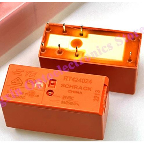 5PcsLot Power Relays 5VDC 12VDC 24VDC RT424 8PIN 8A 250VAC RT424005 RT424012 RT424024 RT424048 SPDT 