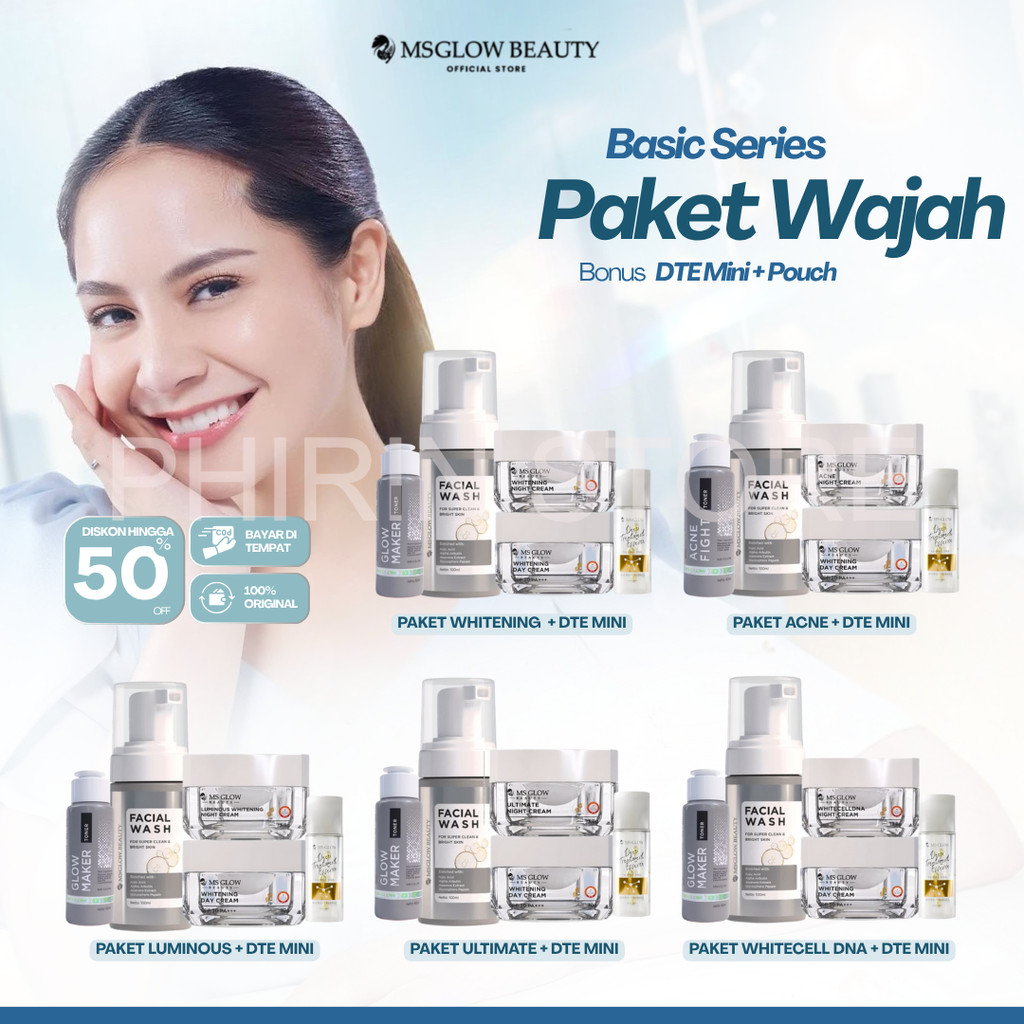 Ms Glow Beauty Paket Wajah Ms Glow  Paket Luminous / Paket Whitening / Paket Ultimate / Paket Acne