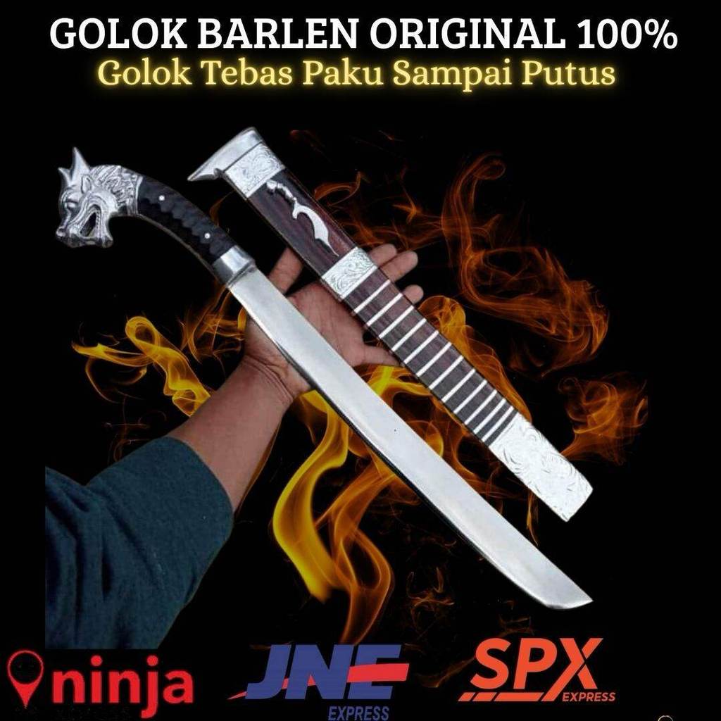 Golok Barlen terbuat dari tanduk asli super mewah