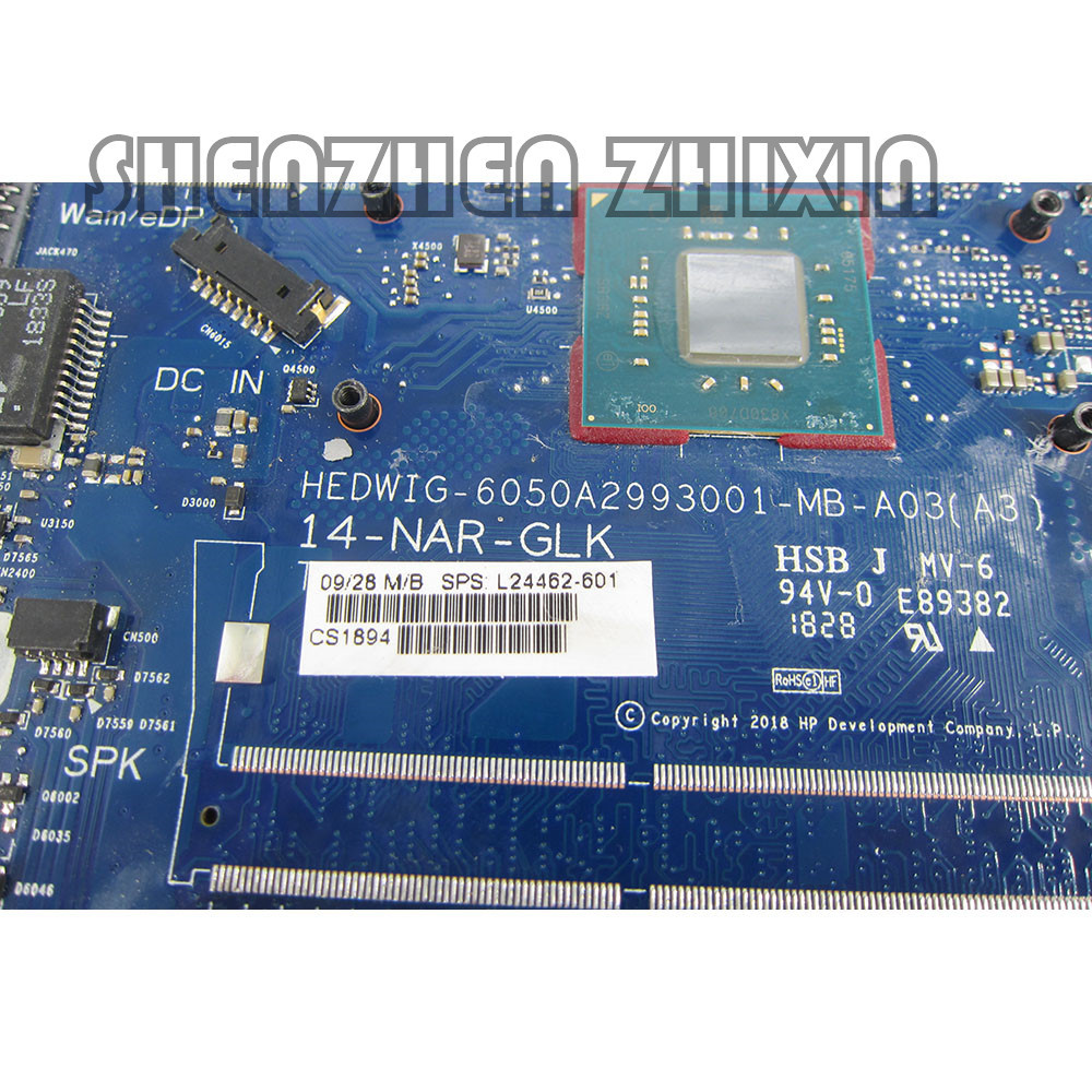 For HP 14DF Laptop Motherboard N5000 CPU L24462601 L24462001 6050A2993001MBA03 Mainboard