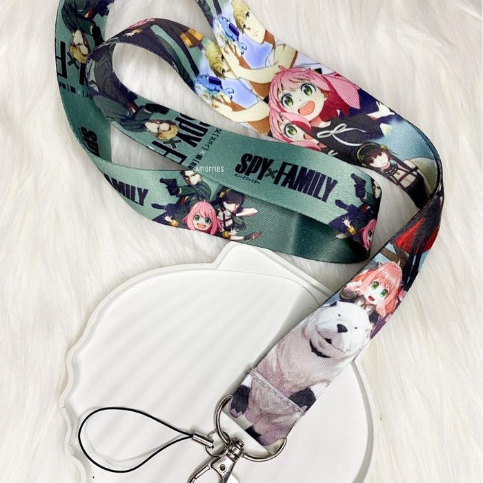 Lanyard Anya/ Gantungan Lanyard Anime Spy X Family Anya Loid Yor TALI HP LUCU TALI HP ID CARD - Lany
