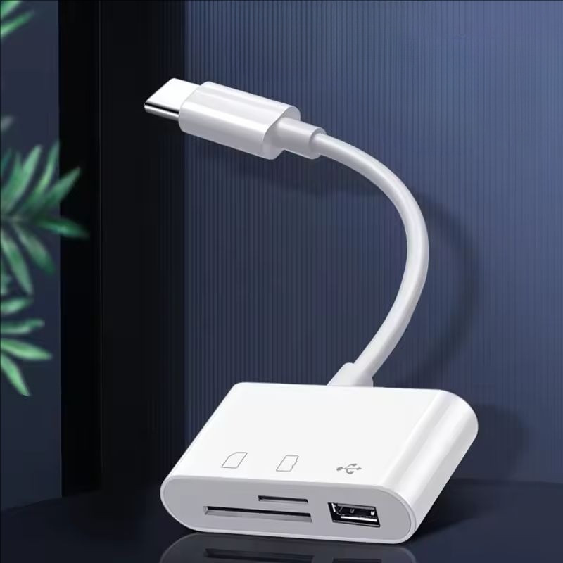 3 in 1 Micro USB Type C Adapter Multifunctional USB TF SD Card Reader USBC Memory Card Adapter For M