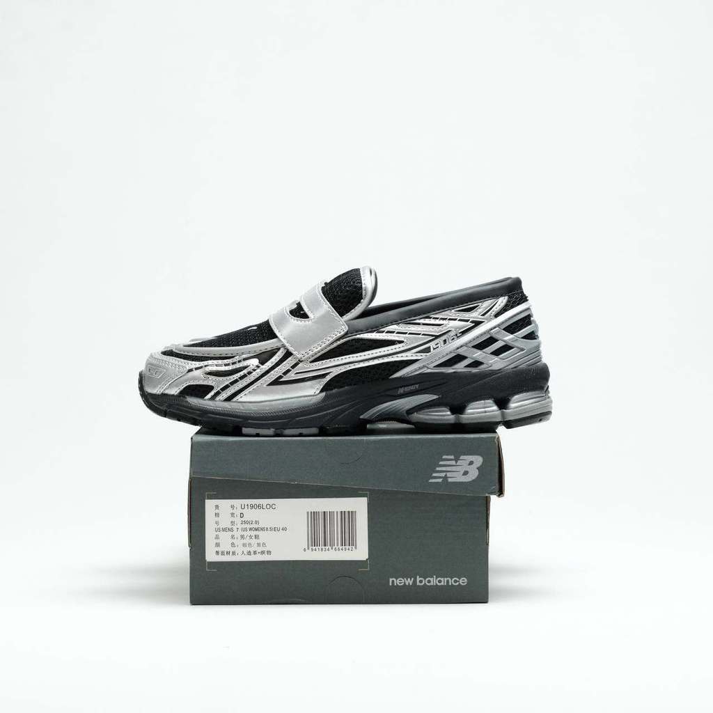 Sepatu NB 1906L Loafer Silver Metallic Black