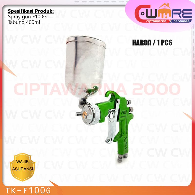 Spraygun Spray Gun Tekiro F100G Air Spraygun Cat F 100 Tabung Atas - D1 CWS