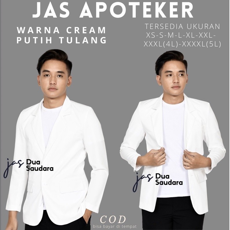 S2_PROMO_JAS APOTEKER PRIA / JAS CREAM / JAS KUNING/ JAS IAI / BAJU APOTAKER INDONESIA / JAS APOTAKE