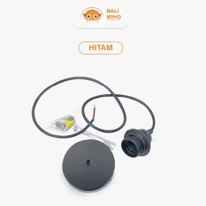 Fitting Lampu - Fitting Kap Lampu Rotan - Hitam