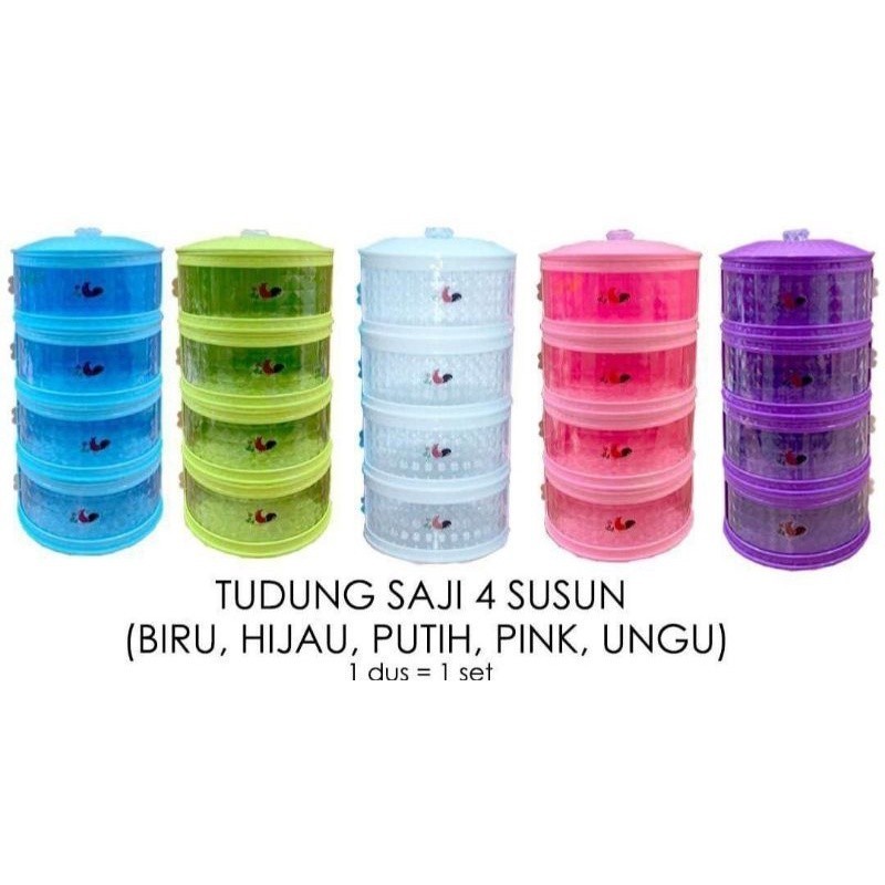 TUDUNG SAJI DIAMOND AYAM JAGO 4 SUSUN / WADAH PENYIMPANAN MAKANAN