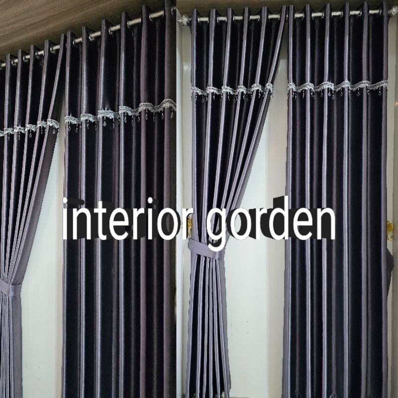 AG - gorden minimalis tebal polos glossy gorden jendela minimalis gorden jendela panjang gorden pint