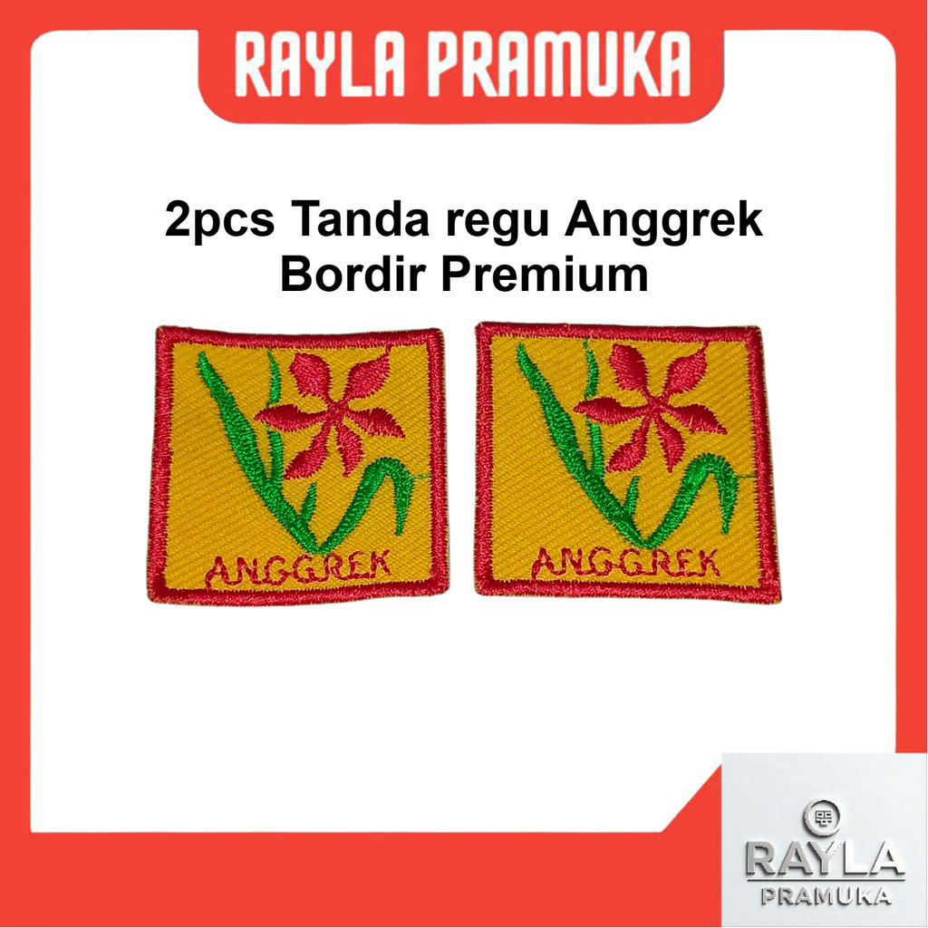 (2pcs) Bet Tanda Regu Anggrek Bordir Premium diameter 4cm Pramuka