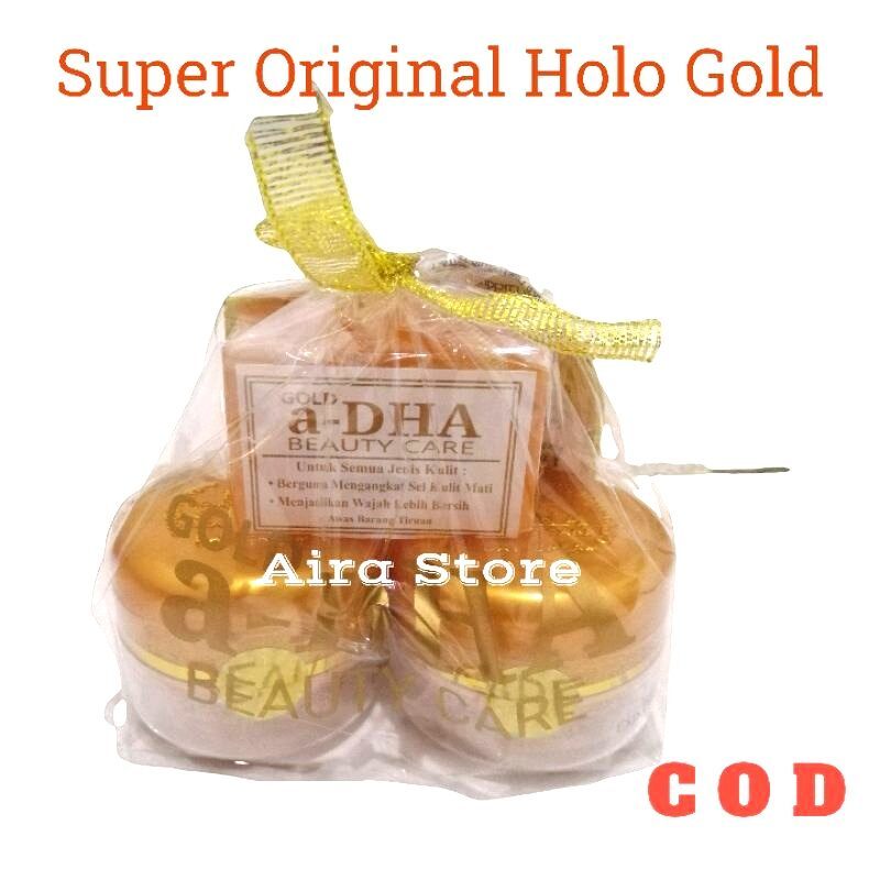 aDHA GOLD ASLI/ORIGINAL PAKET CREAM  HOLOGRAM EMAS MDS (Tulisan tutup timbul + Segel Ori)
